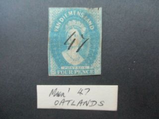 Tasmania Stamps: Chalon Varieties - Rare (f427)