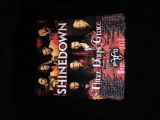 Rare Shinedown Tour Amaryllis 2013 Concert Shirt Three Days Grace POD Large DPW 2