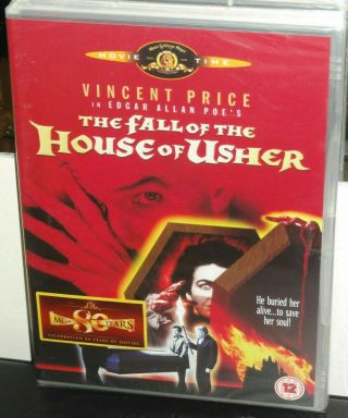 The Fall Of The House Of Usher (dvd) Vincent Price,  Region 2 Like $9.  99,  Rare