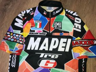Mapei Tre Campione Italia 2002 SMS Santini very rare black cycling jersey size M 2