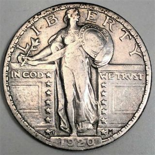 1920 - D Standing Liberty Quarter Coin Rare Date