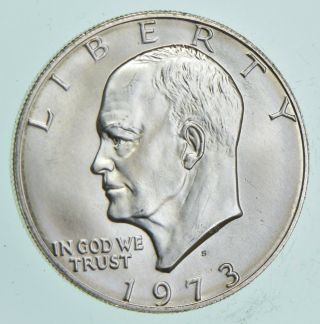 Specially Minted S Mark - 1973 - S - 40 Eisenhower Silver Dollar - Rare 190