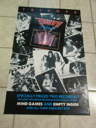 Rare Vintage 1985 Triumph Stages Mca Promo Poster