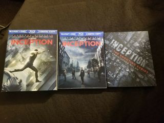Inception Blu - Ray,  Dvd Best Buy Exclusive Set.  Rare.  Slipbox & Shooting Script