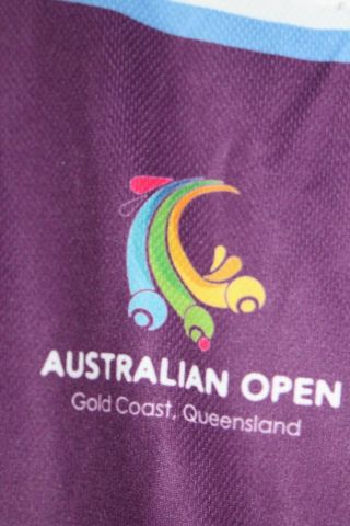 BLK Australian Open Lawn Bowls Rare Polo Shirt Size Men ' s Small 4