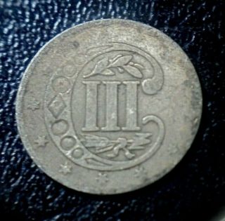 Rare 1857 Silver 3c 3 Cent Piece Trime Coin Pre Civil War Great Date
