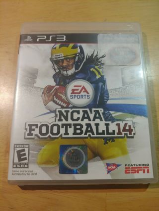 Ncaa Football 14 College 2014 Ps3 Playstation 3 Complete Cib Rare