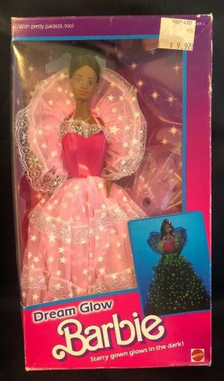 8/27 Barbie Doll,  Rare Dream Glow.  Mattel 2422 African American Edition Nrfb
