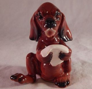 Rare Vintage Goebel Singing Dog Instrument Musical Animal Figurine Germany