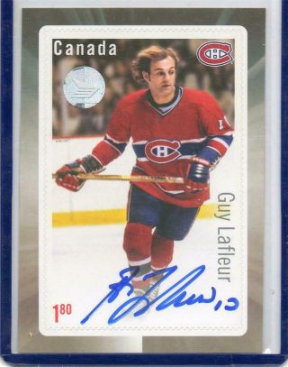 Canada 2016 Guy Lafleur $1.  80 Signed/autographed Rare Stamp (1 Of 500)