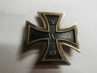 Ww1 German 1870 Iron Cross 1st Class Rare Marked 800