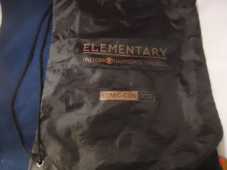 Elementary Cbs Comic - Con 2012 Rare Promo Drawstring Bag Carrier Sherlock Holmes