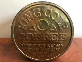 RARE - 1930 ' S KING COLE COFFEE TIN - VERY GOOD - MADE IN CANADA 5
