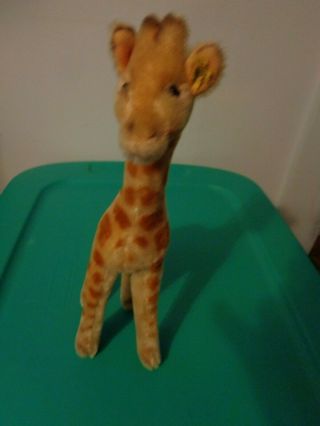 Rare Vintage Steiff German Stand Up African Giraffe Plush Doll Figure Toy