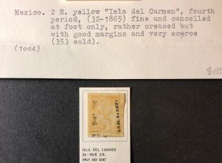 Rare Mexico 32 - 1865 Isla Del Carmen - 353 Sent