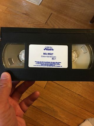 HELL NIGHT 1982 MEDIA VHS Linda Blair horror video tape 1986 Rare Red Box Look 3