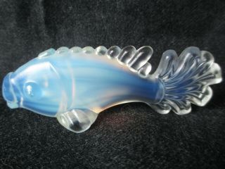Rare Art Sabino Opalescent Art Glass Fish Signed