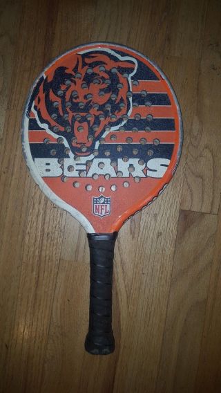 Wilson Limited Edition Nfl Chicago Bears Football Tennis Paddle Rare
