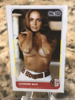 Topless ⚠️ Catherine Bach Rare Mh 152 2/3 Tobacco Card Millhouse Daisy Duke