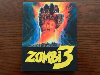 Zombi 3 Blu - Ray,  88 Films,  W/ Rare Slipcover.  Region 2 Blu Ray.  Like