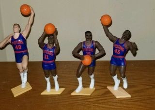 Rare (4) 1988 Kenner Slu Nba Detroit Pistons Bill Laimbeer Vinnie Johnson Loose