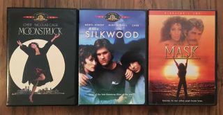 Silkwood/moonstruck/mask/cher/romance/drama/comedy/rare/good