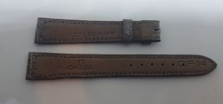 RARE NOS 60 ' S OMEGA GREY LEATHER WATCH BAND STRAP 14 MM (WITHOUT BUCKLE) 2