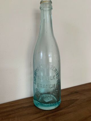 1908 Rare Christian Heurich Brewing Co Norfolk Va.  Branch Beer Bottle