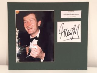 Rare Steve Davis Snooker Signed Photo Display,  Autograph World Champion