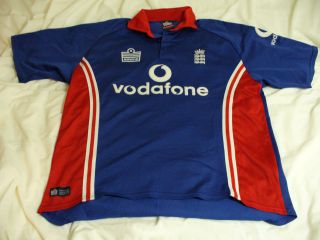 England One Day Cricket Jersey 2001.  Admiral Retro England Shirt.  Rare