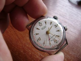 Rare Soviet/USSR men ' s wrist watch - POLJOT SIGNAL/ALARM 18 JEWELS 2