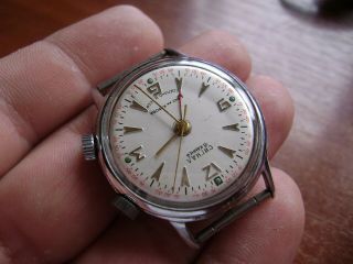 Rare Soviet/USSR men ' s wrist watch - POLJOT SIGNAL/ALARM 18 JEWELS 5