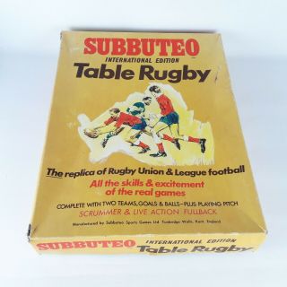 Subbuteo Rugby International Edition Table Game Vintage INCOMPLETE Rare Set 7