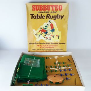 Subbuteo Rugby International Edition Table Game Vintage INCOMPLETE Rare Set 8