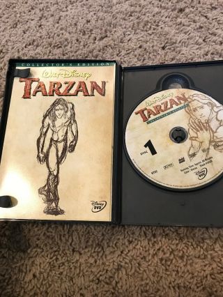 Tarzan (DVD,  2000,  2 - Disc Set) RARE WALT DISNEY DVD COLLECTORS EDITION 3