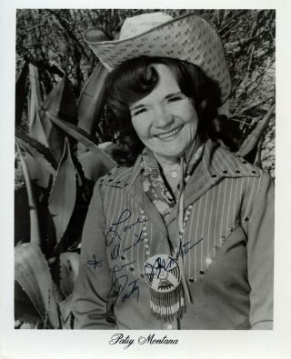 Rare Patsy Montana Autographed Photo - 8 X 10 - Country Artist