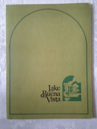 Vintage 1974 Walt Disney World Lake Buena Vista Folder And Literature Rare