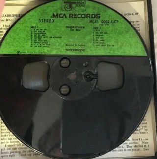 RARE 7 - 1/2IPS The Who Quadrophenia Double Album Reel Tape Guaranteed Like 2