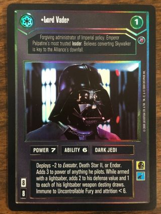 Star Wars Ccg Reflections 2 Ii Lord Vader Ultra Rare Foil Card