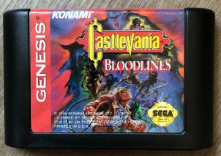 Castlevania: Bloodlines Sega Genesis Cartridge Only Vg,  Rare