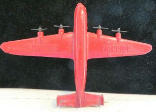 Vintage Tootsietoy Rare Red United Dc - 4 Mainliner Plane Mfg.  1941