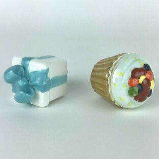 Nora Fleming Retired & Rare Cupcake Sprinkles Mini & Blue Present 2