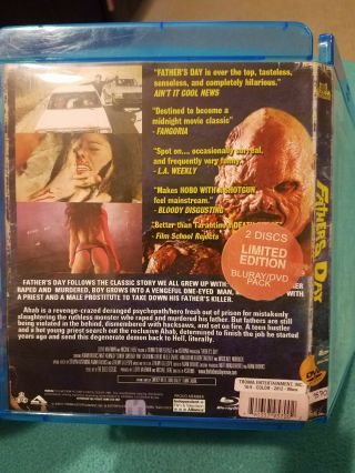 Fathers Day (Blu - ray,  Limited Edition) TROMA RARE OOP HORROR 3