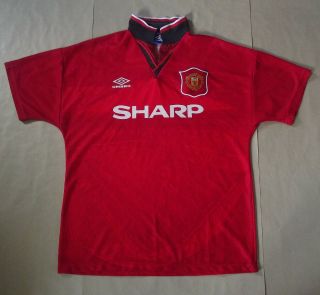 Manchester United 1994 1996 Home Shirt Rare Authentic (l)