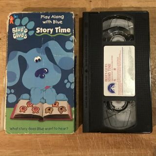 Blue’s Clues Story Time Vhs 1998 Nick Jr.  Nickelodeon Video Tape Rare 838883