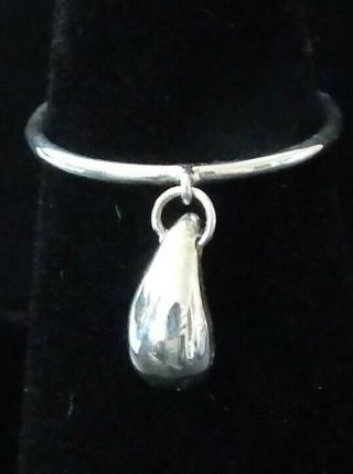 Tiffany & Co.  Elsa Peretti Teardrop Dangle Ring Sz 7 Rare Sterling