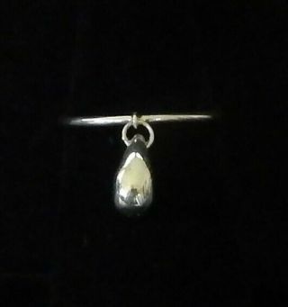Tiffany & Co.  Elsa Peretti Teardrop Dangle Ring Sz 7 Rare Sterling 4