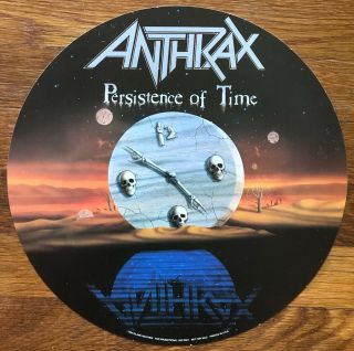Anthrax Persistence Of Time Rare Promo 12 X 12 Round Poster Flat 1990