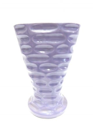 Big Rare Lilac Deco Mid Century Modern Mccoy Purple Art Pottery Stoneware Vase