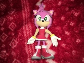 Rare Resaurus Amy Rose 4 " Figure Toy Doll Sonic The Hedgehog Adventure Sega 2000